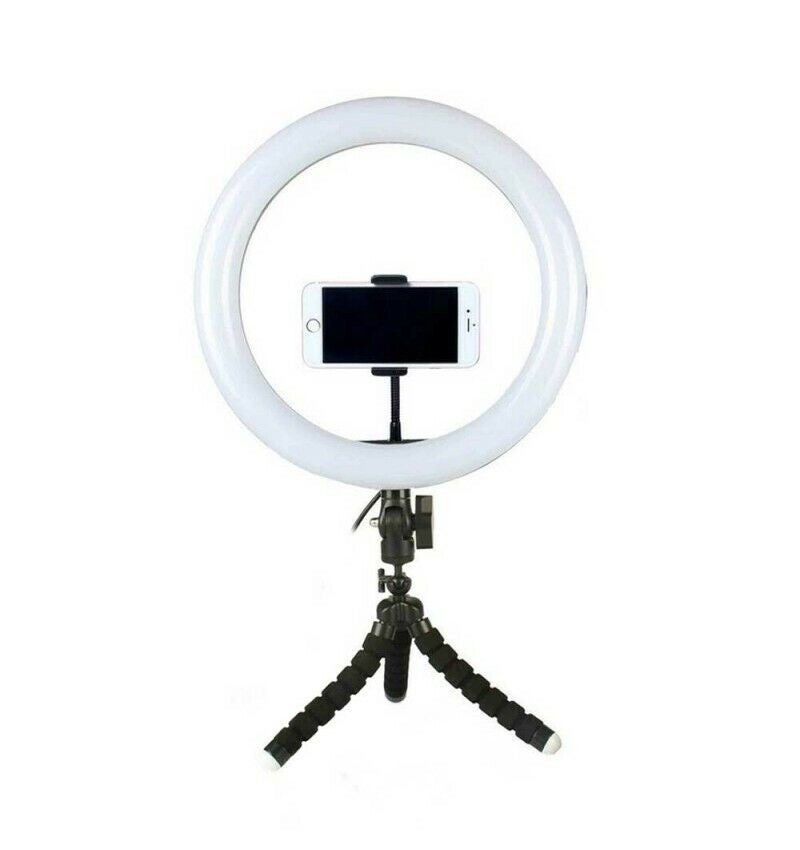 Anillo de luz LED aro para fotografía 20cm tripode Leroy Merlin