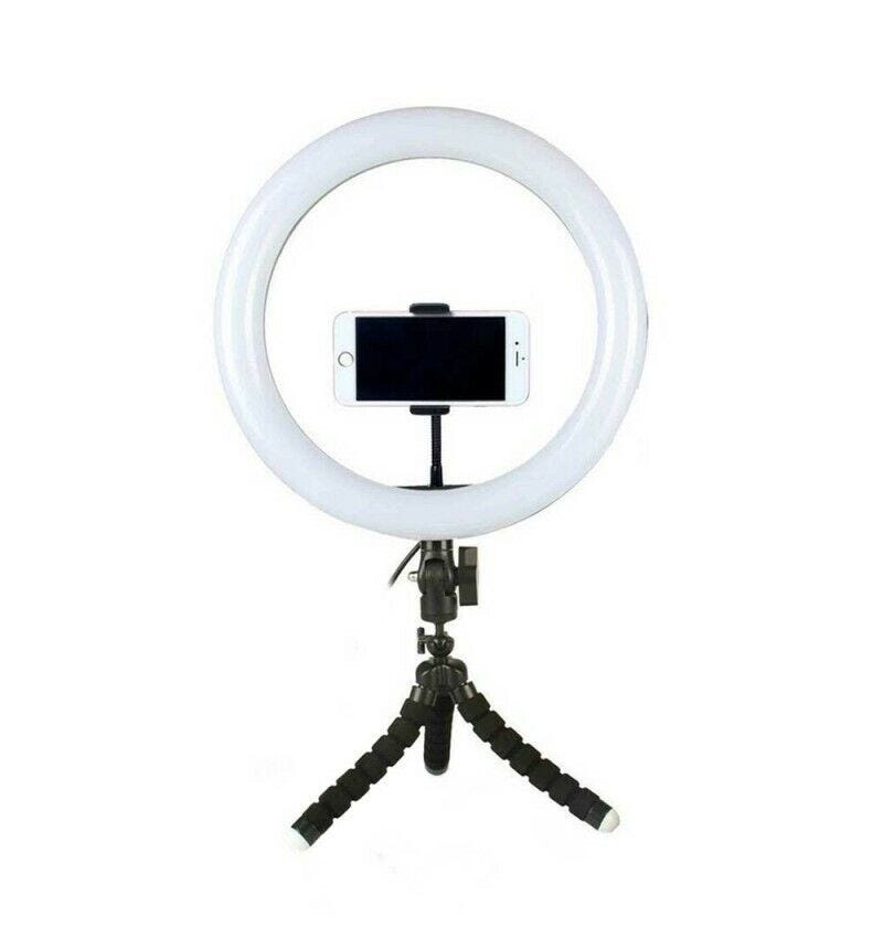 Anillo de luz LED aro para fotografía 20cm tripode Leroy Merlin