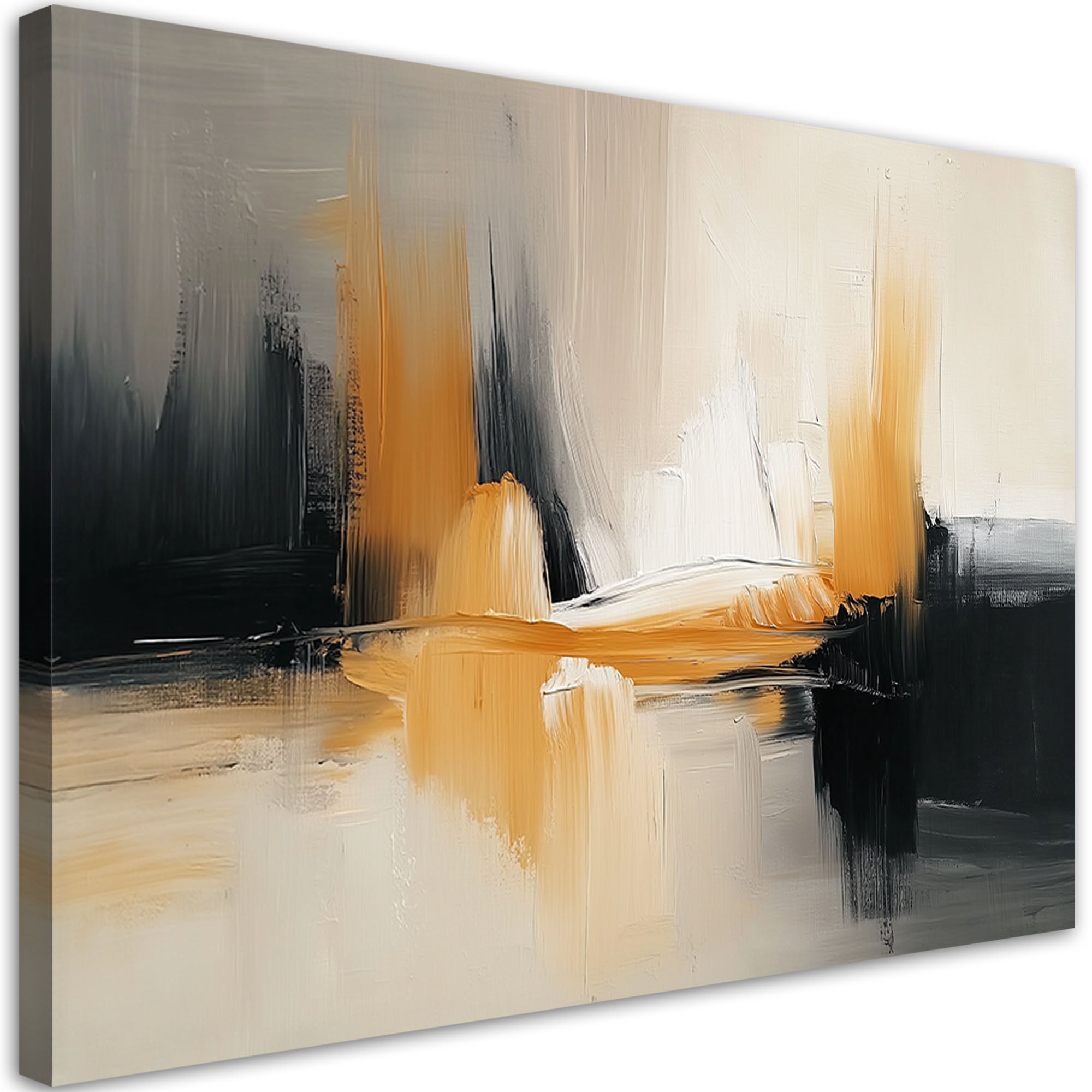 Obraz na płótnie, Abstrakcja Czarno Zlota Glamour 120x80