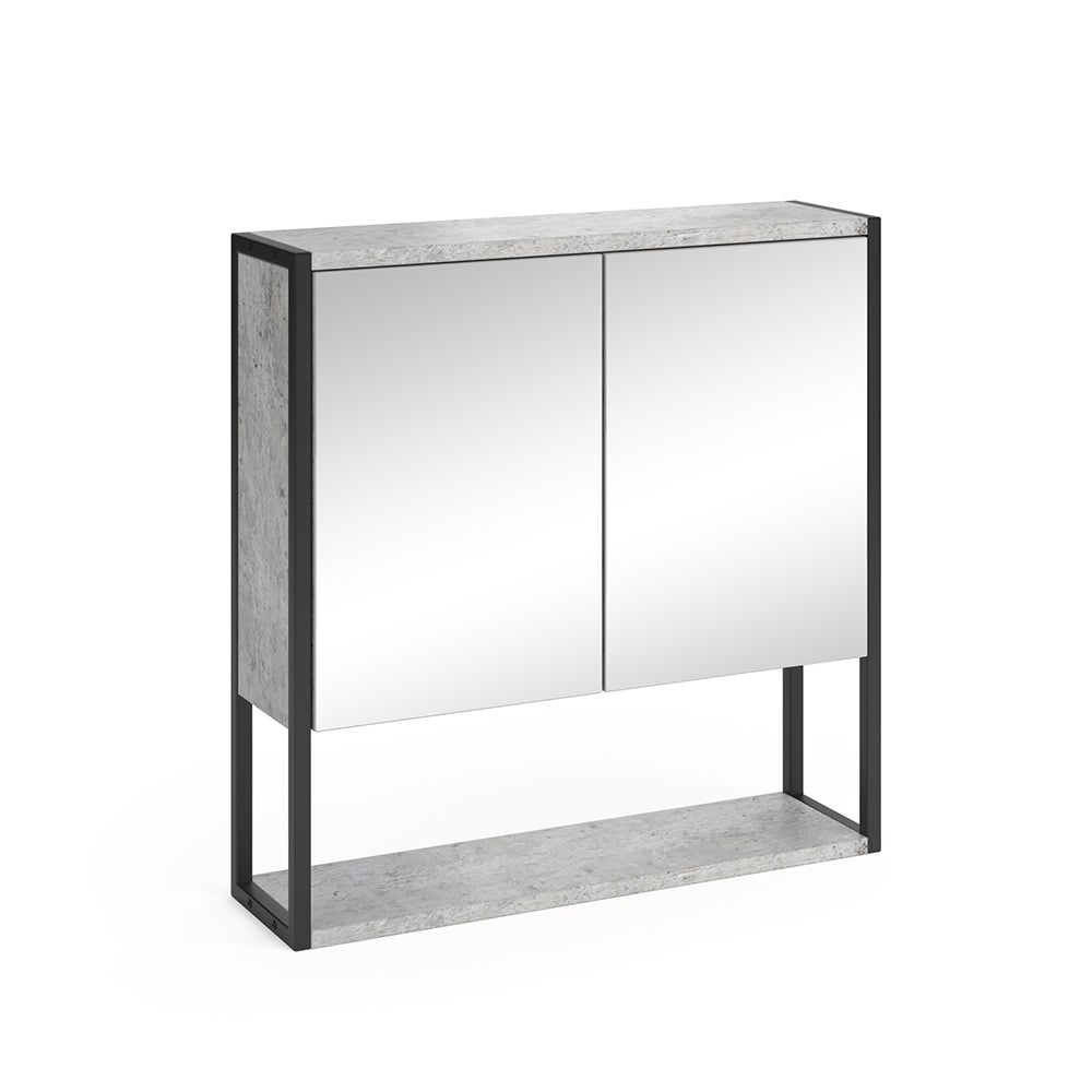 Vicco Szafka z lustrem w łazience Fyrk, Beton, 60 x 60.6 cm