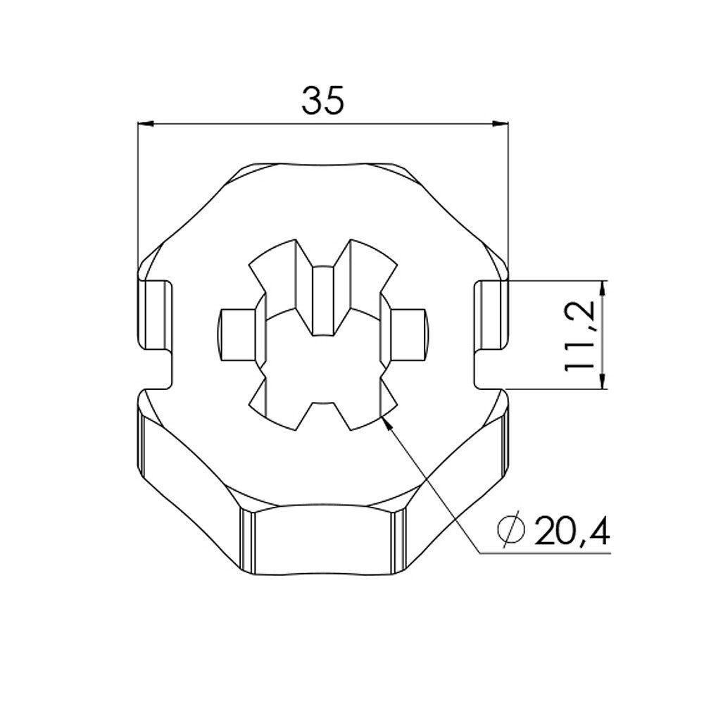 Kit adaptateur pour moteur de volet roulant radio Ø 35 mm dans tube OCTO Ø 40 mm - 2