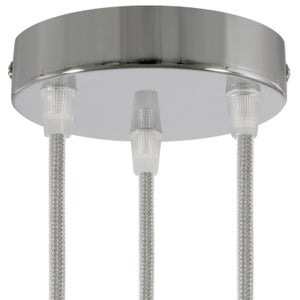 Rosone Soffitto Metallico Nero Per Lampadari | Coprifilo A Baldacchino | 2 Pezzi Con Kit Di Fissaggio | Per Soggiorno, Cucina, Corridoio