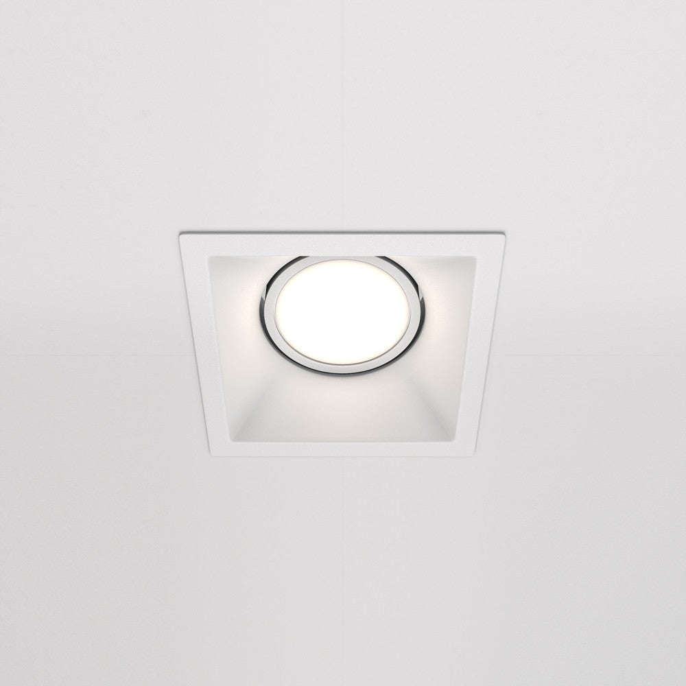 Oprawa sufitowa wpuszczana podtynkowa Dot biała 1xGU10x50W kwadratowa IP20 wym: 4,5 x 9 x 9 cm aluminium Maytoni - 3