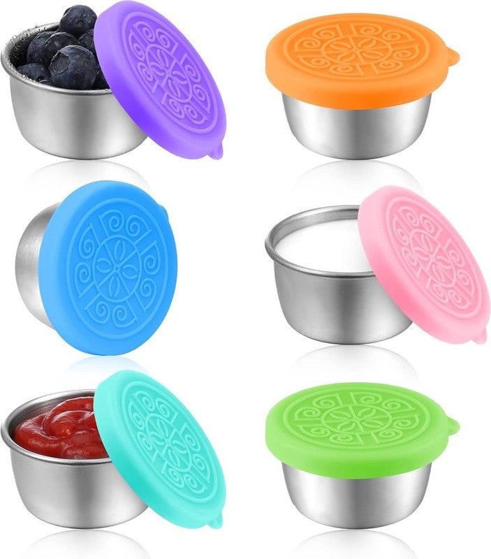 Contenitori Ermetici Per Alimenti In Acciaio Inox, 3 X 100 Ml Piccolo Contenitor  S1 317234888653