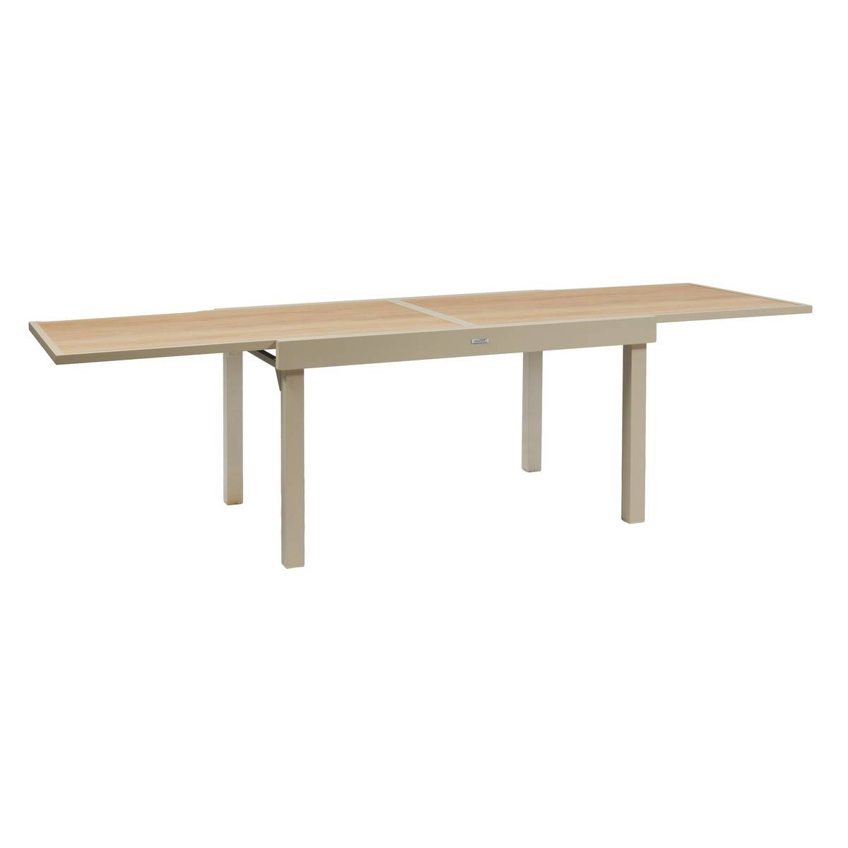 Table de jardin extensible rectangulaire en Verre Beige 10 places - 6