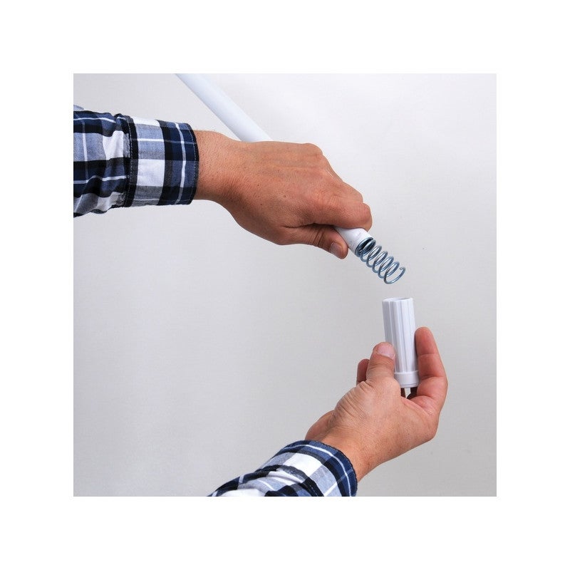 Barre tringle pour rideau de douche ou baignoire extensible Blanche 110-200cm MSV - 3