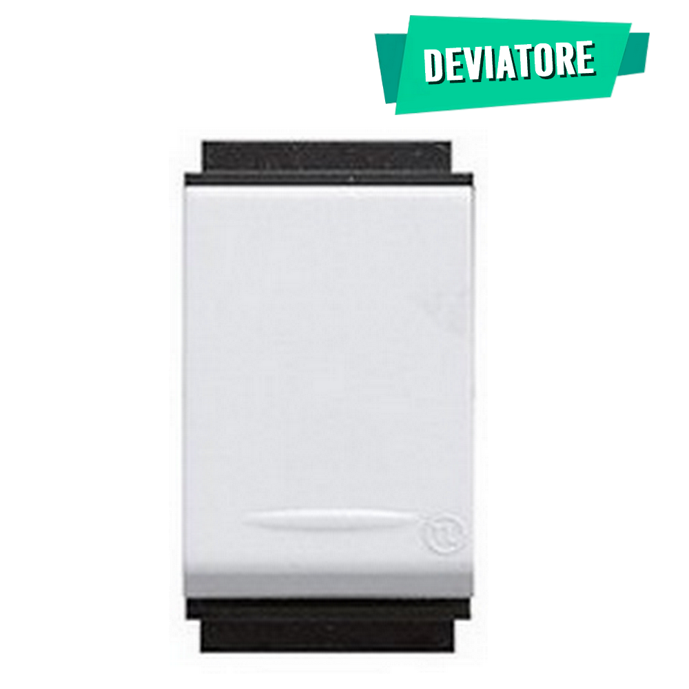 Deviatore Unipolare Bianco 10A 250V compatibile con Bticino Living Classic - Feb Elettrica - 3