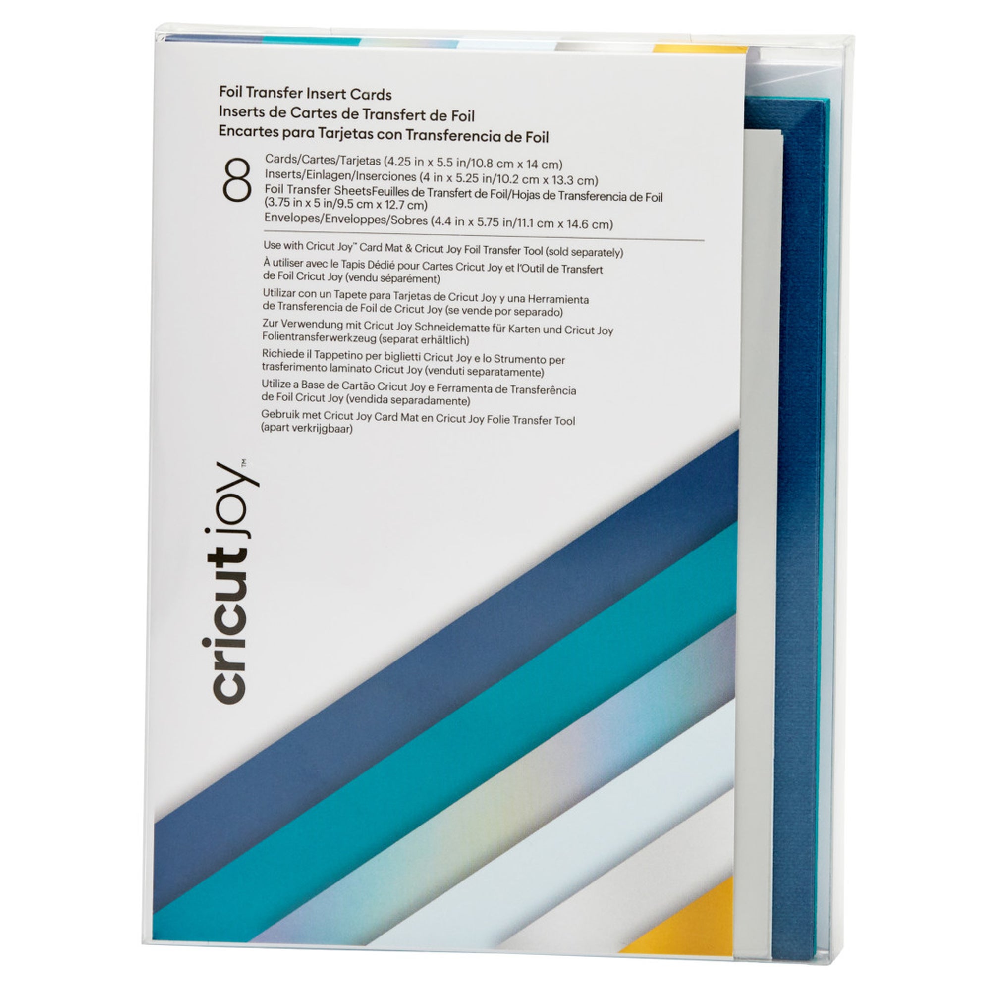 Bluecard Inserts Cricut Joy Insert Cards Foil Blue Lagoon 8 Uds | Leroy Merlin