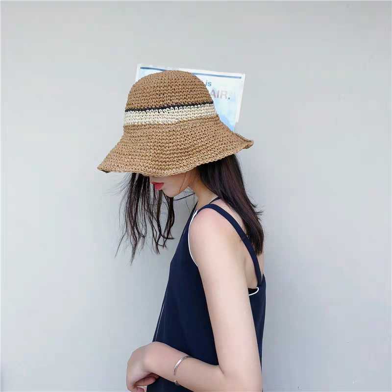 Chapeau de soleil souple à large bord pliable avec protection UV pour femmes - 5