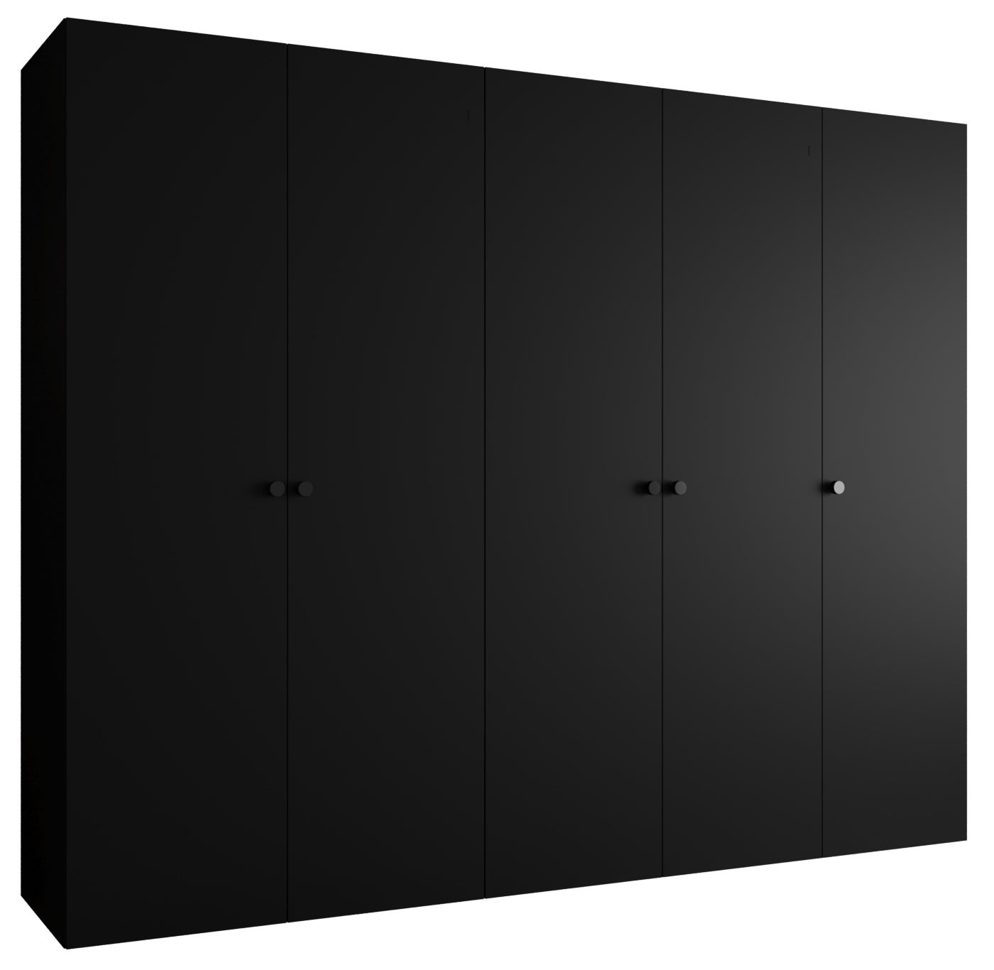 Szafa uchylna otwierana Parma 1 250 x 52 x 202 cm czarny + u. czarny Abiks Meble