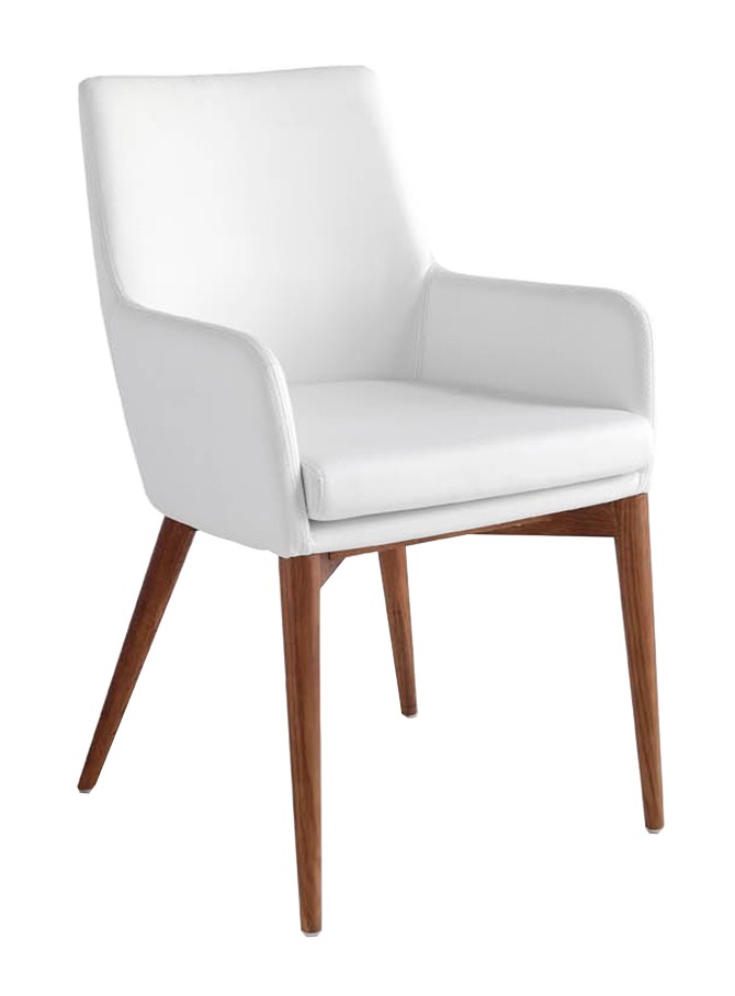 Silla boris de madera de fresno y tela blanca - juego de 2-color aqua 28 malva