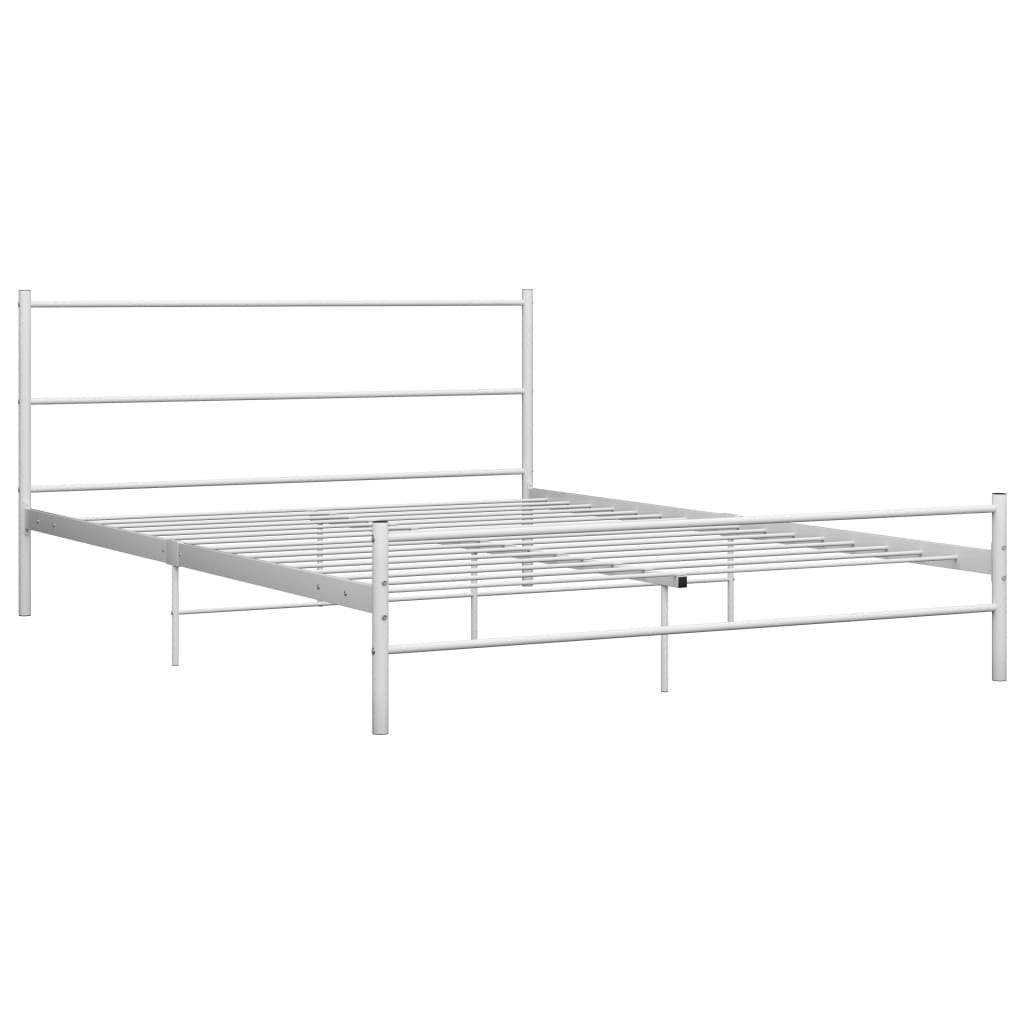 Maison Exclusive - Estrutura de cama em metal branco 140x200 cm - 2