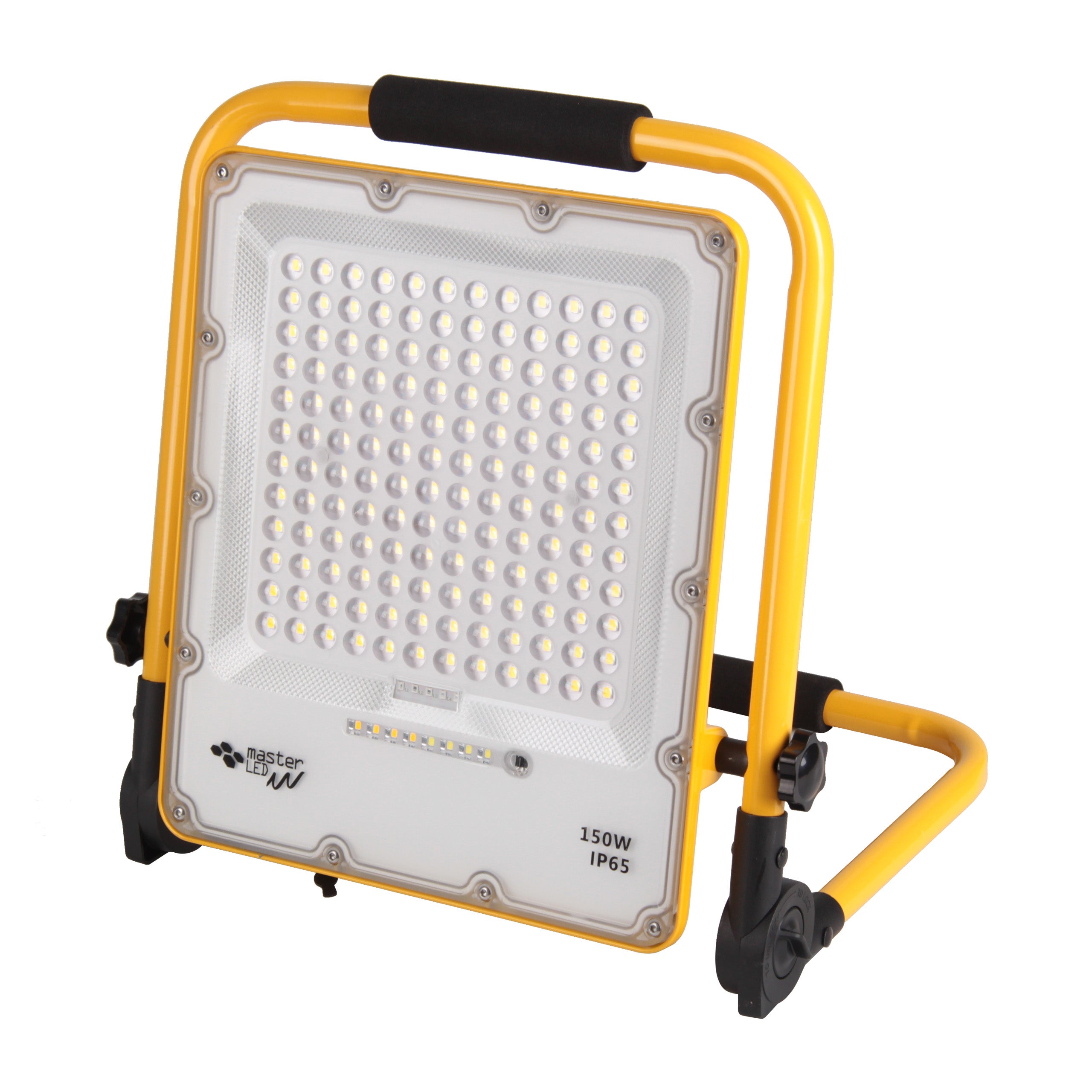 Naświetlacz LED SMD Siga 150W IP65 4500K neutralna biel przenośny halogen akumulatorowy żółto-czarny MasterLED