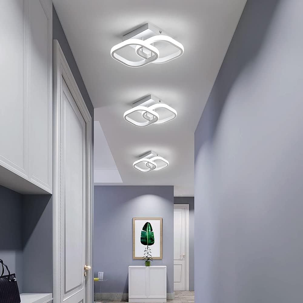 Plafonnier LED pour chambre à coucher, 22 W, 2&nbsp;550 lm, design moderne en acrylique, un couloir ou une cuisine, blanc froid 6&nbsp;500 K, diamètre 29 cm. - 7
