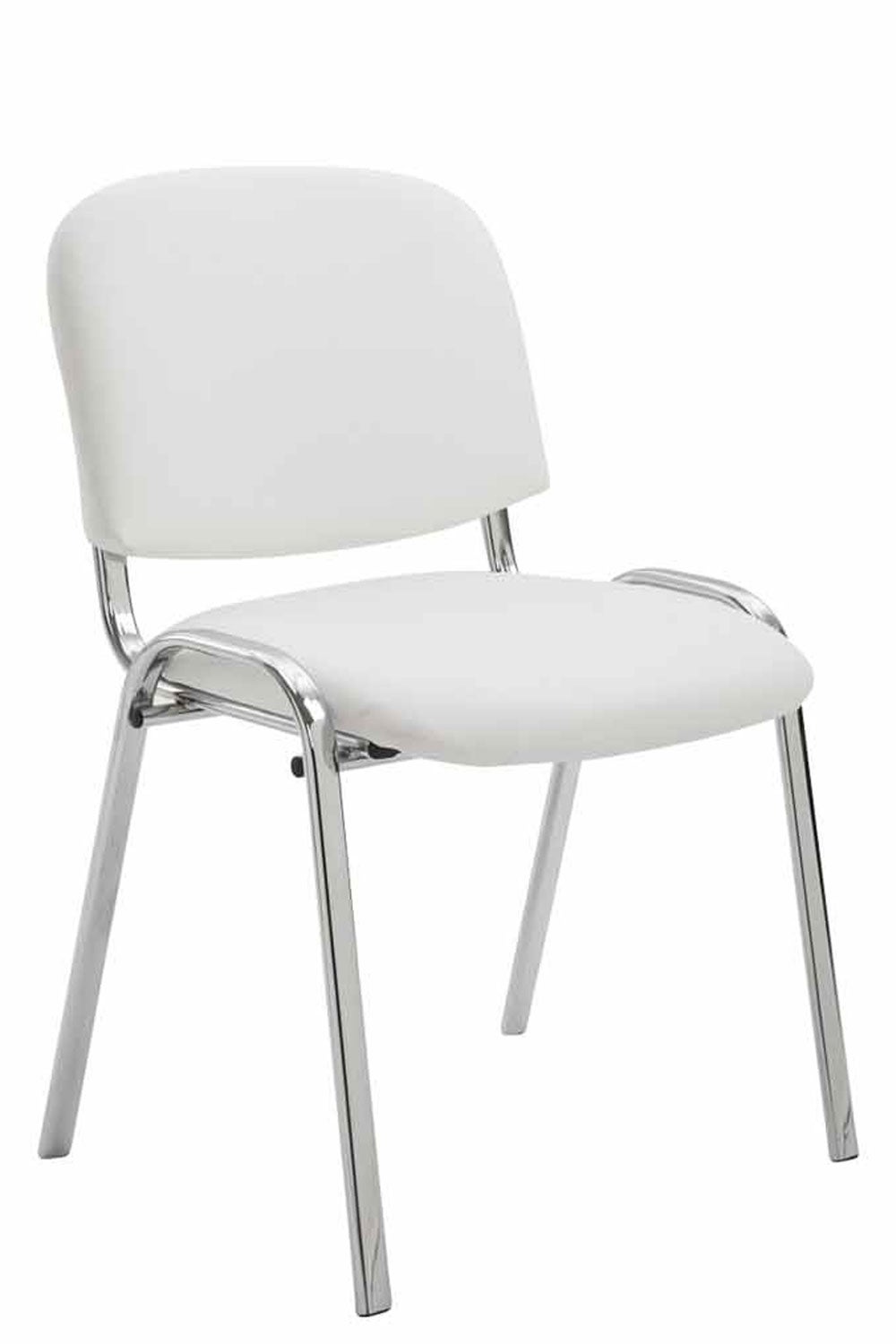 Lot de 6 Chaises Visiteur Empilables Ken en Similicuir avec Pieds en