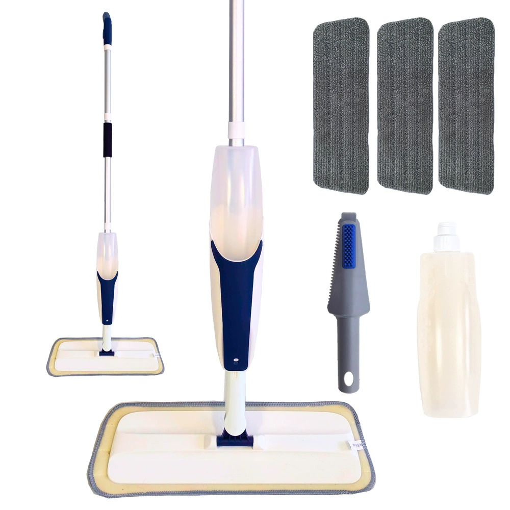 Tina & Tony Balai Vaporisateur en Microfibre pour Nettoyage, avec 3 Balai Serpillères Tampons Réutilisables et Flacon Rechargeable de 635 ML, Balai à Poussière pour La Maison, Le Stratifié, Le Bois