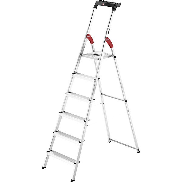Drabina aluminiowa 6 stopniowa domowa HAILO L60 (wys. rob. 3,28m)
