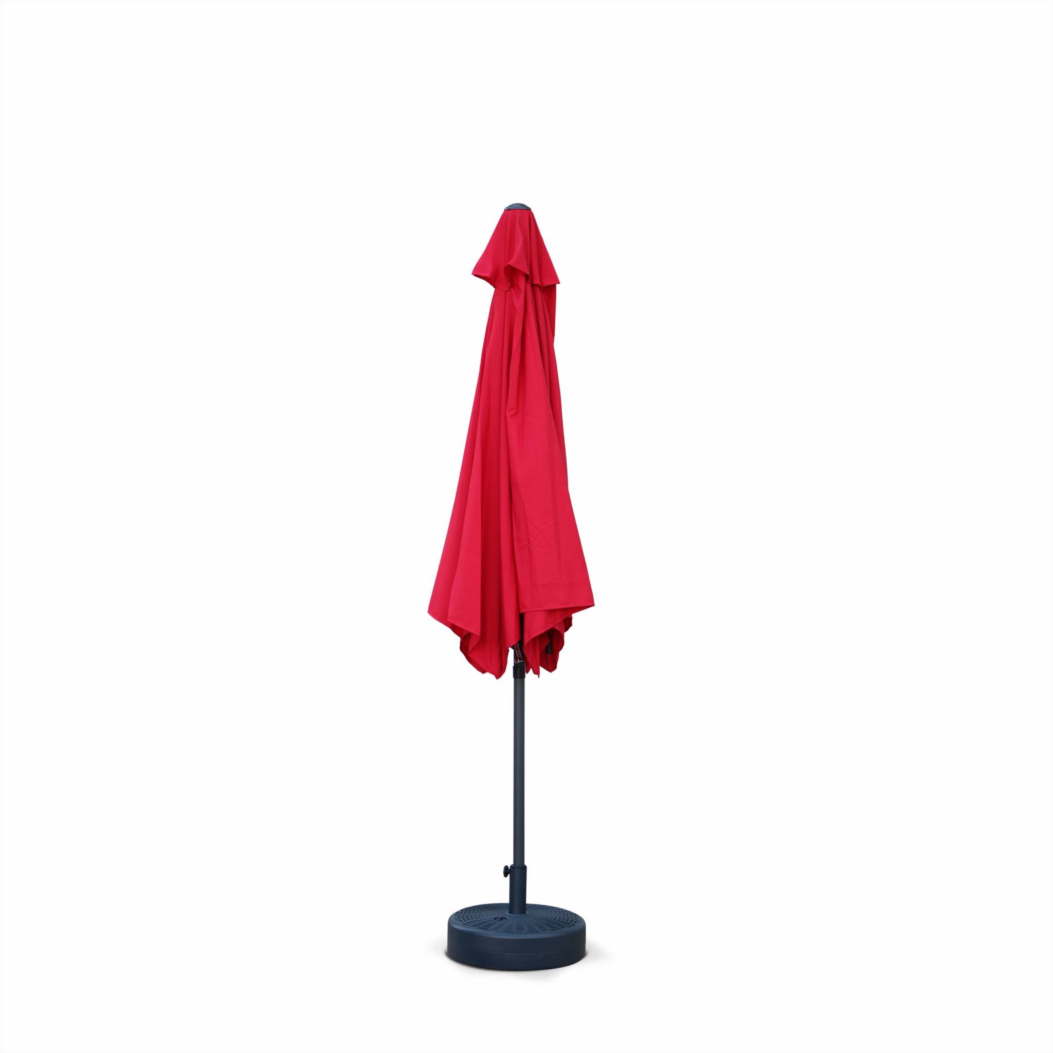 Parasol Droit Alice's Garden Ø300cm - Toile Polyester, Manivelle Et Mât Aluminium Orientable