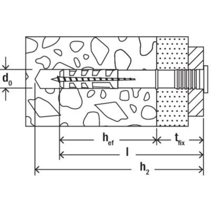 Boîte de 200 chevilles à clou - N5x25/1F - Avec collerette épaisse - Tête fraisée - 3