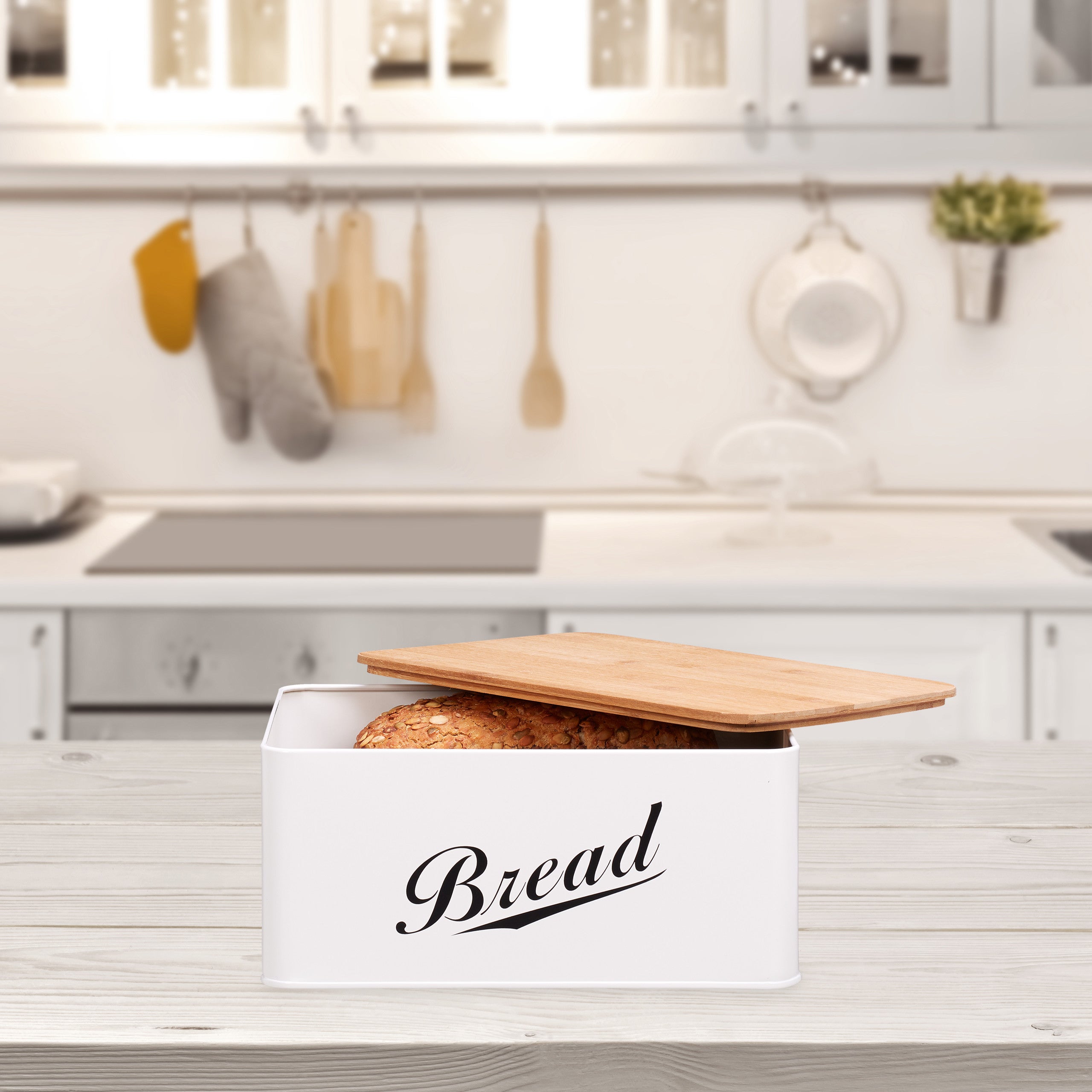 Contenitore per il pane in metallo, contenitore per il pane, con coperchio, portatile, contenitore per il pane con coperchio arrotolabile, contenitore per il pane (C