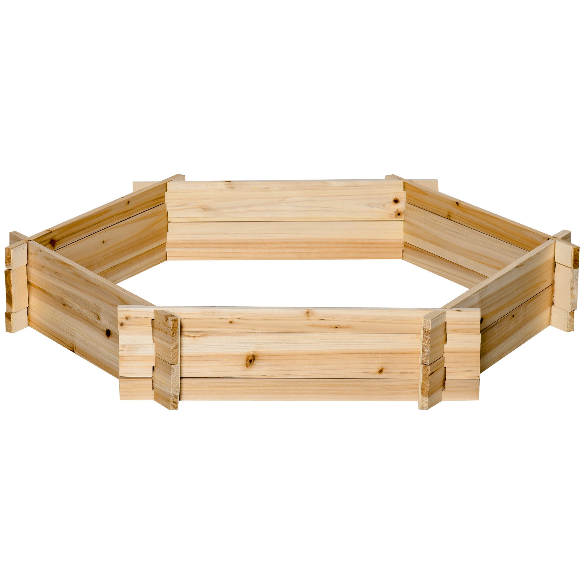 Orto Rialzato Outsunny 4 Livelli - Legno Massello 113x113x46 Cm - Foto 2