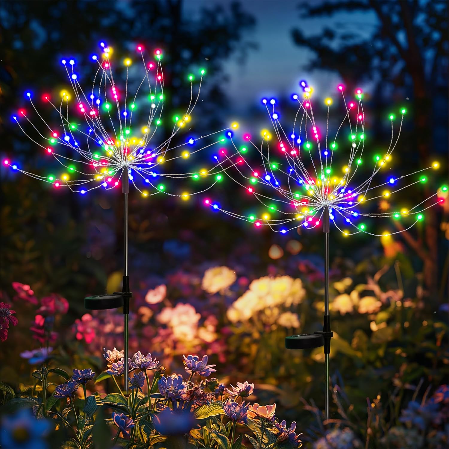 Paquete De 4 120 Luces Solares Para Fuegos Artificiales A Pr
