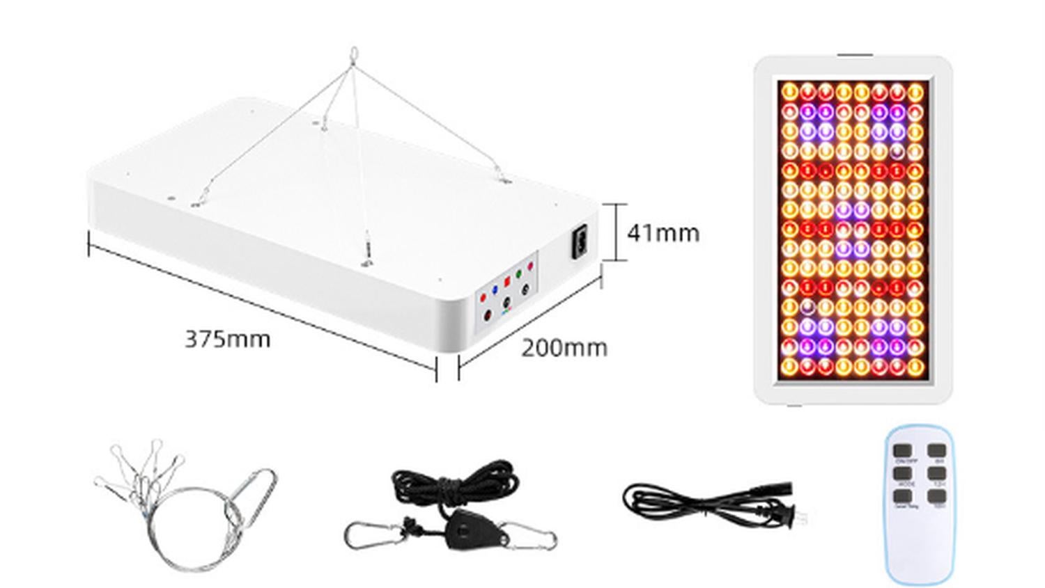 Lampada crescita LED spettro completo con UV IR, doppio chip, timer 8/12/16h, cavo 3m - 2