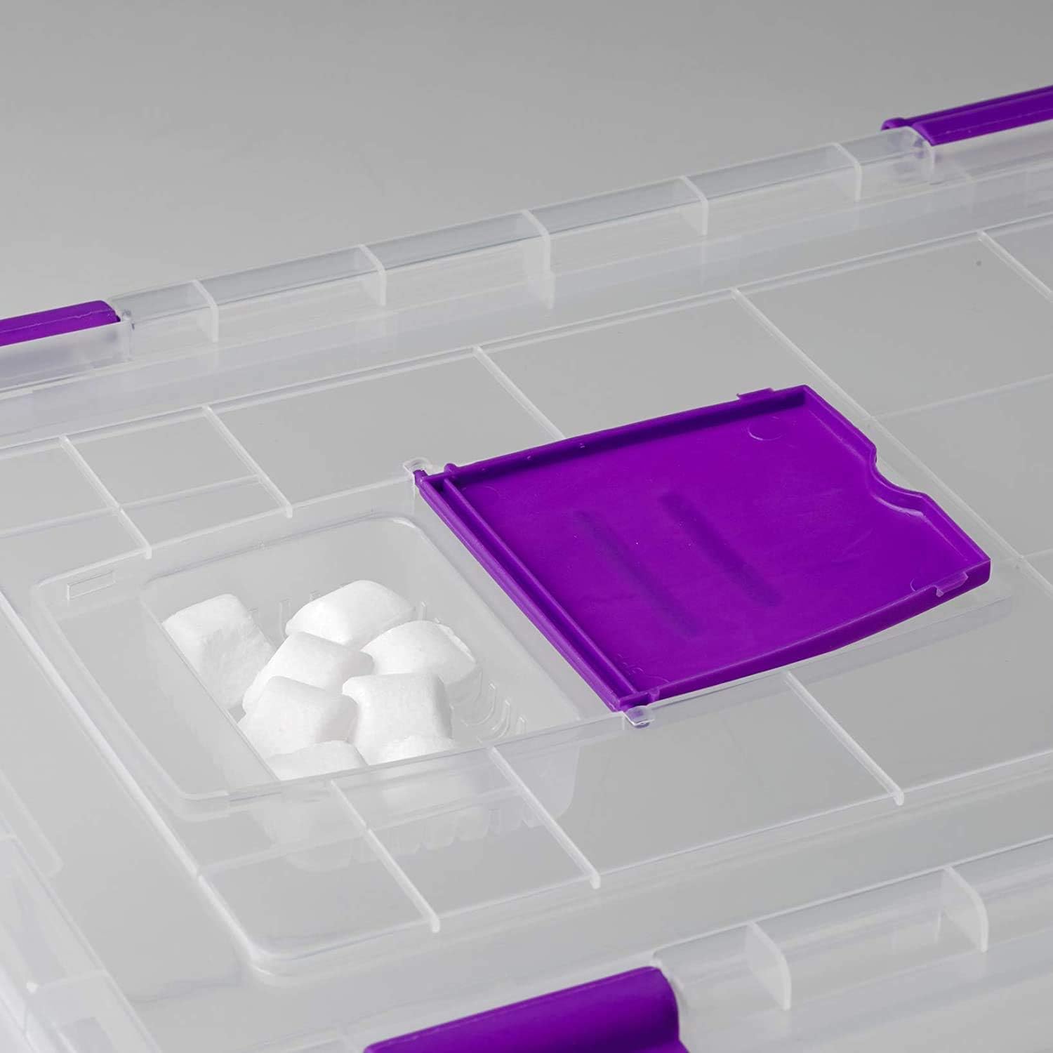 COM-FORT HOUSE | Caja de Almacenaje | Caja de Plástico Transparente |Capacidad de 70 litros | Medidas 510 x 410 x 460 mm | Lote de 4 Unidades - 5