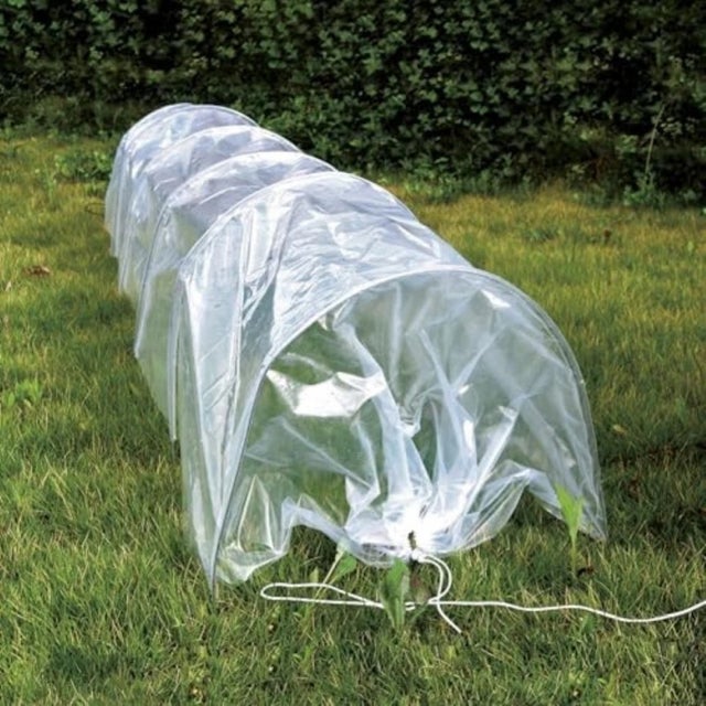 Tunnel de forçage – Structure accordéon de 5 m avec 7 arches en acier pour potagers et massifs de fleurs – WERKA PRO