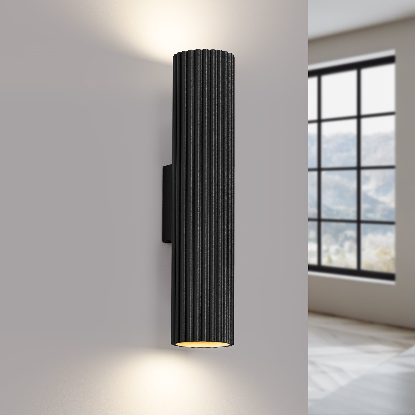 Kinkiet GLOOW 30 czarny LED 3000K - 6.5x8.5x30cm Sollux