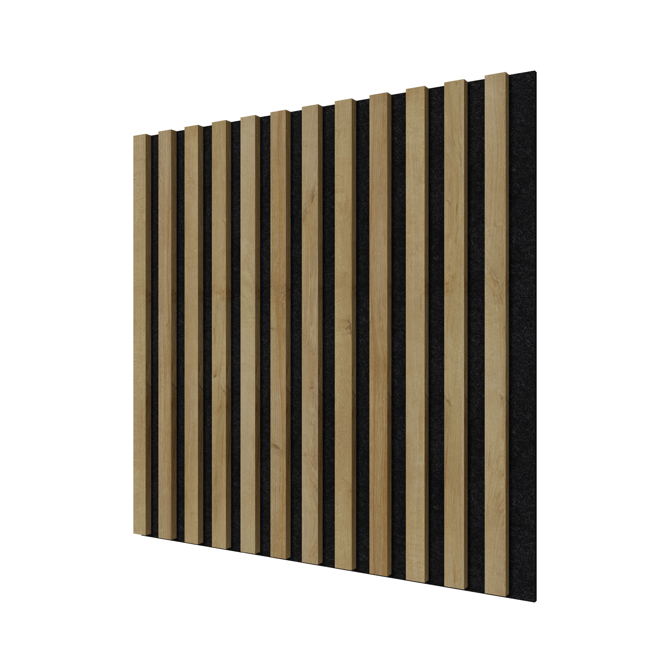 Lamele ścienne na czarnym filcu Stegu Acoustic PROline, dąb naturalny 60,5x60,5 cm panele akustyczne 1 szt.