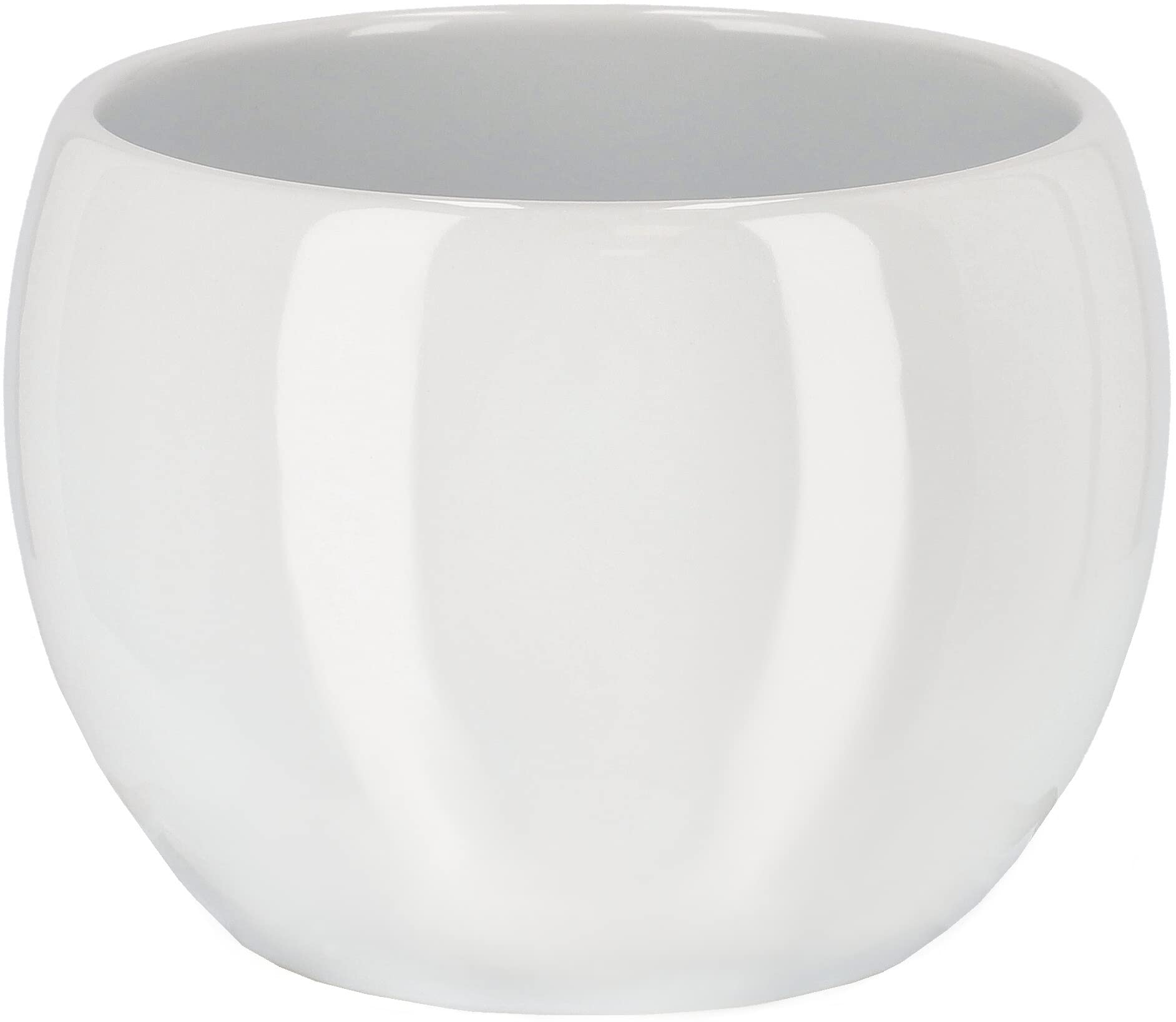 Zestaw 2x doniczka donica osłonka ceramiczna fi 10 na kwiaty rośliny biała - KOTARBAU - 8