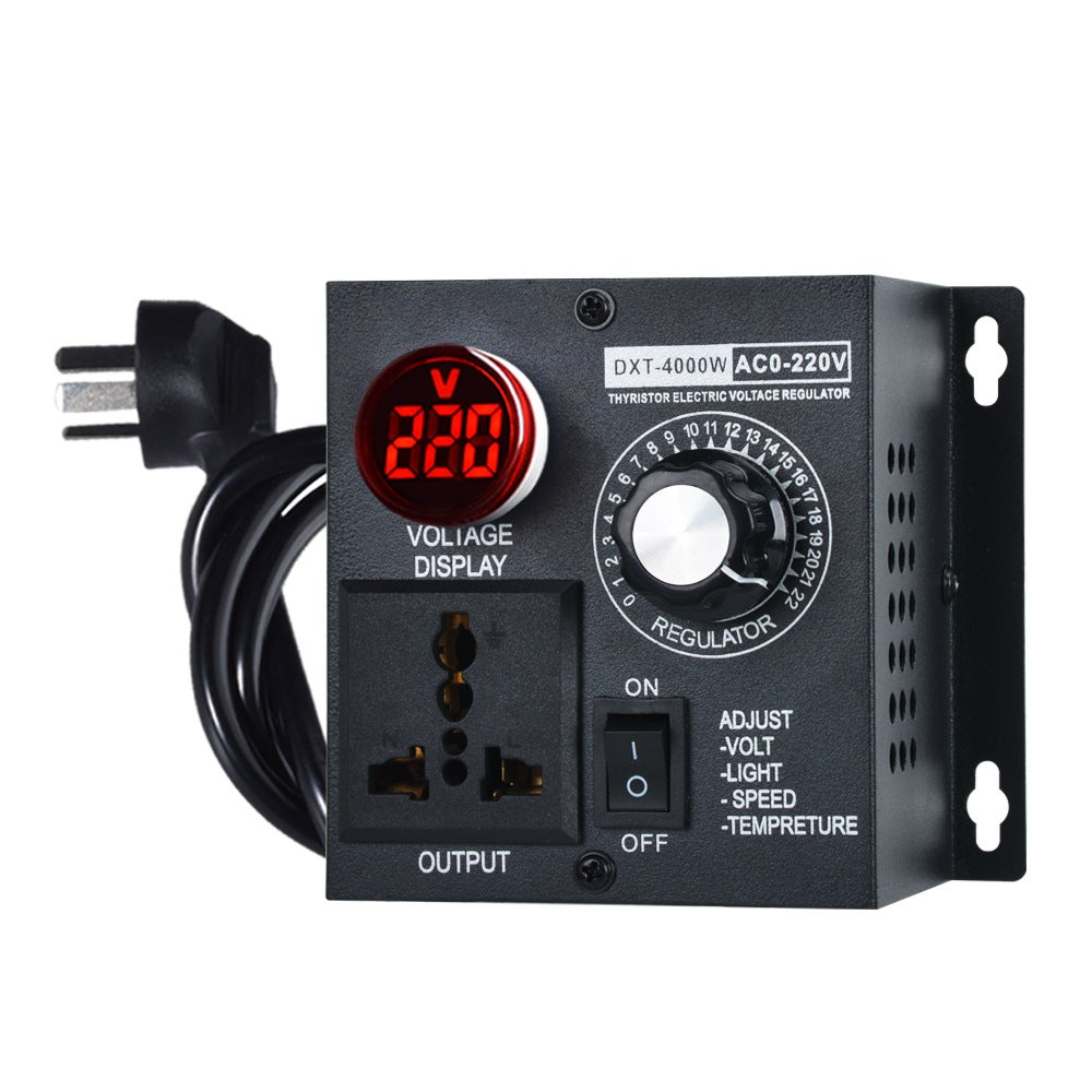 Regolatore Di Tensione SCR 4000W 220V – Dimmer Per Ventole, Motori E Riscaldatori, Con Protezioni E Manopola