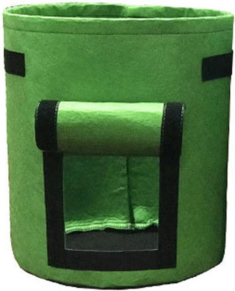 Lot De 5 Sacs De Culture 10 Gallons - Tissu Non Tissé Respirant, Fenêtre Velcro, Poignées - Pour Pommes De Terre, Tomates, Légumes