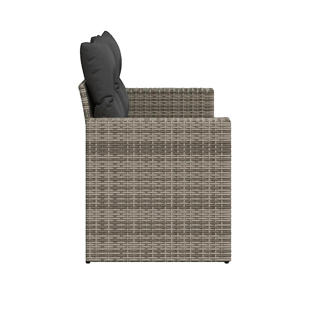 Salon bas de jardin en Rattan synthétique Gris 2 personnes - 2