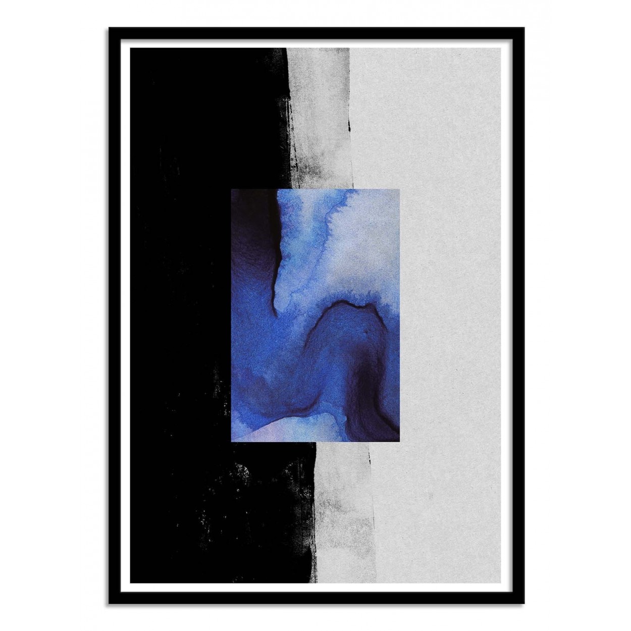 Art-poster - blue - leemo - con marco negro 50 x 70 cm