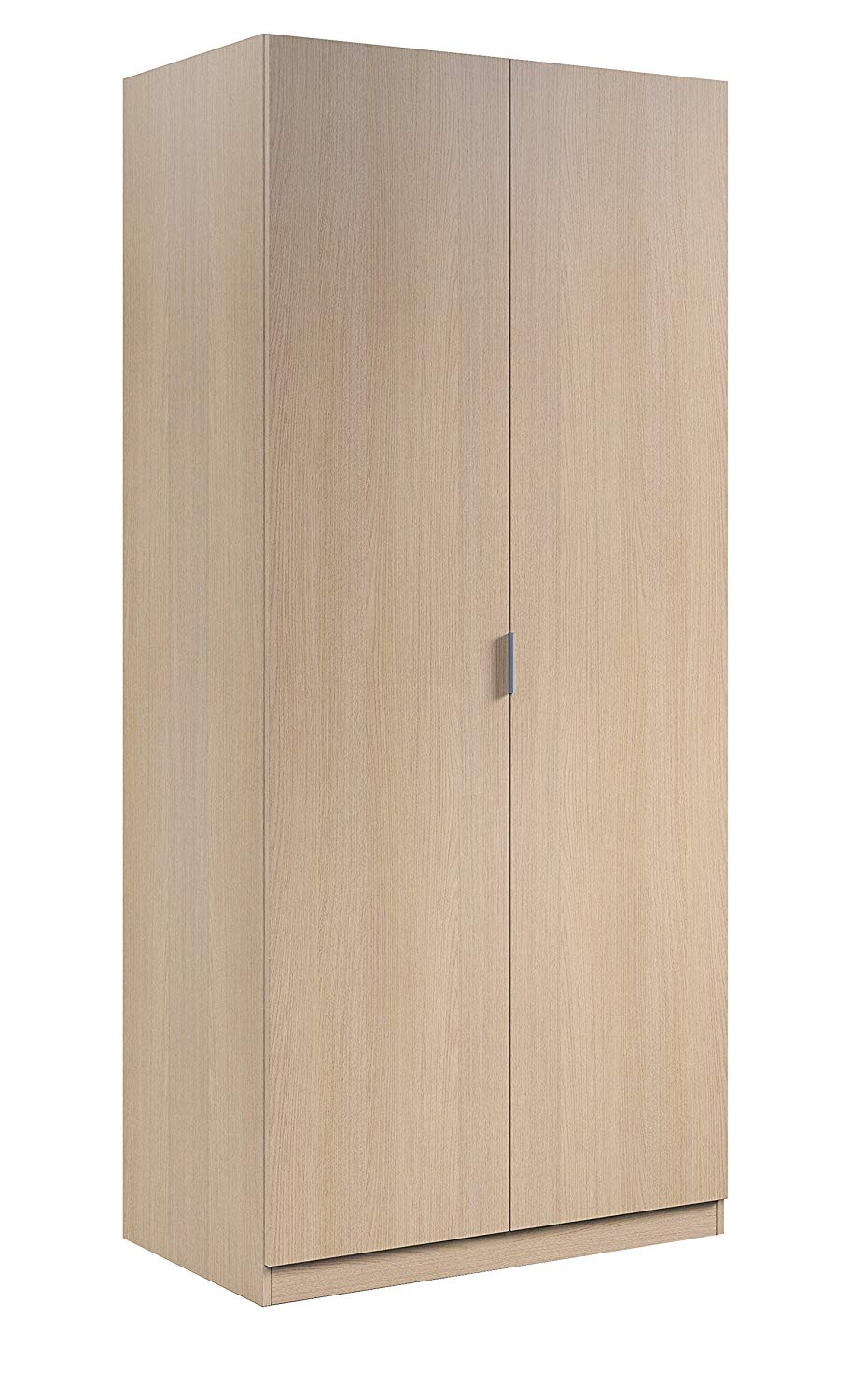 Armadio 2 Ante Rovere Chiaro 81x52x180 Cm – Con Asta E Ripiano, Perfetto Per Camera E Ingresso