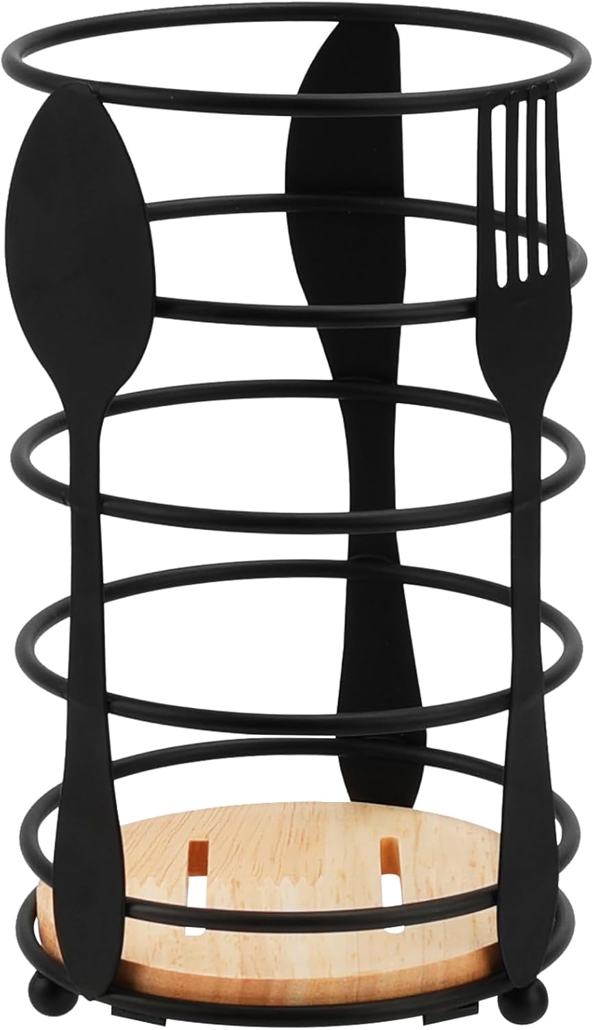 Uchwyt na przybory kuchenne, garnek do przechowywania w kuchni, akcesorium kuchenne, czarny