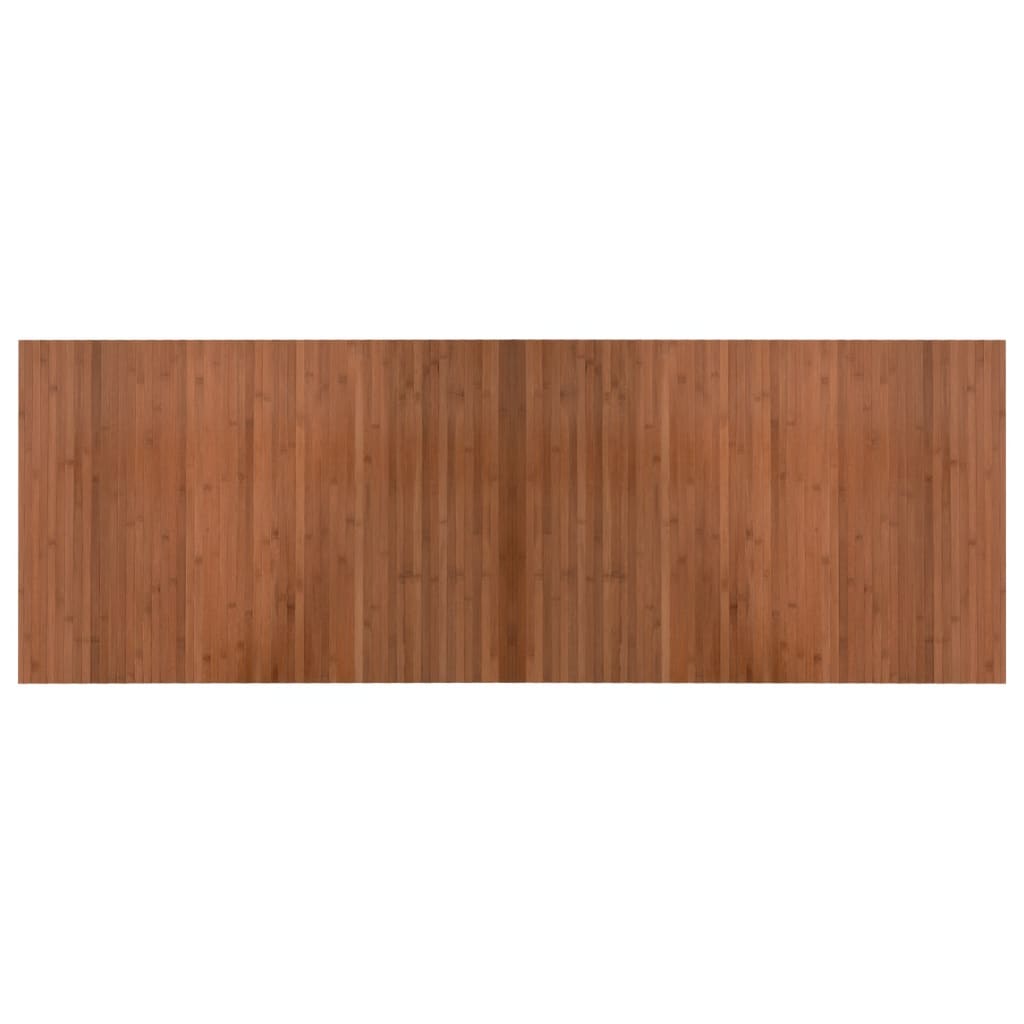 Tapis rectangulaire marron 70x200 bambou - 2