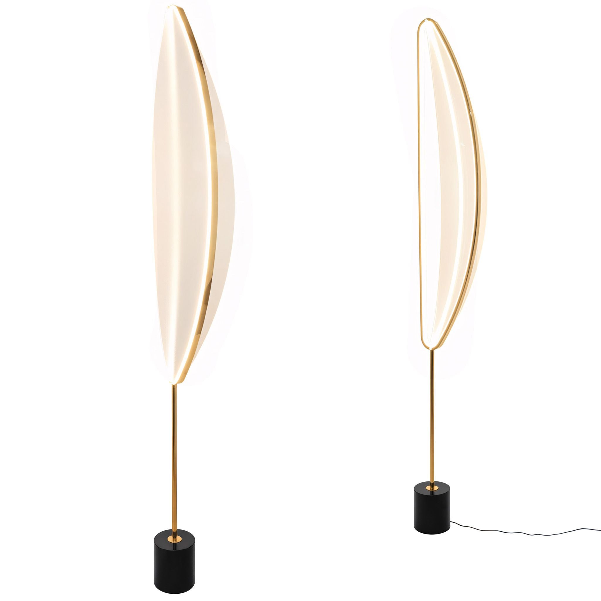 Lampa Podłogowa Stojąca Toolight G126-F Złoty Led