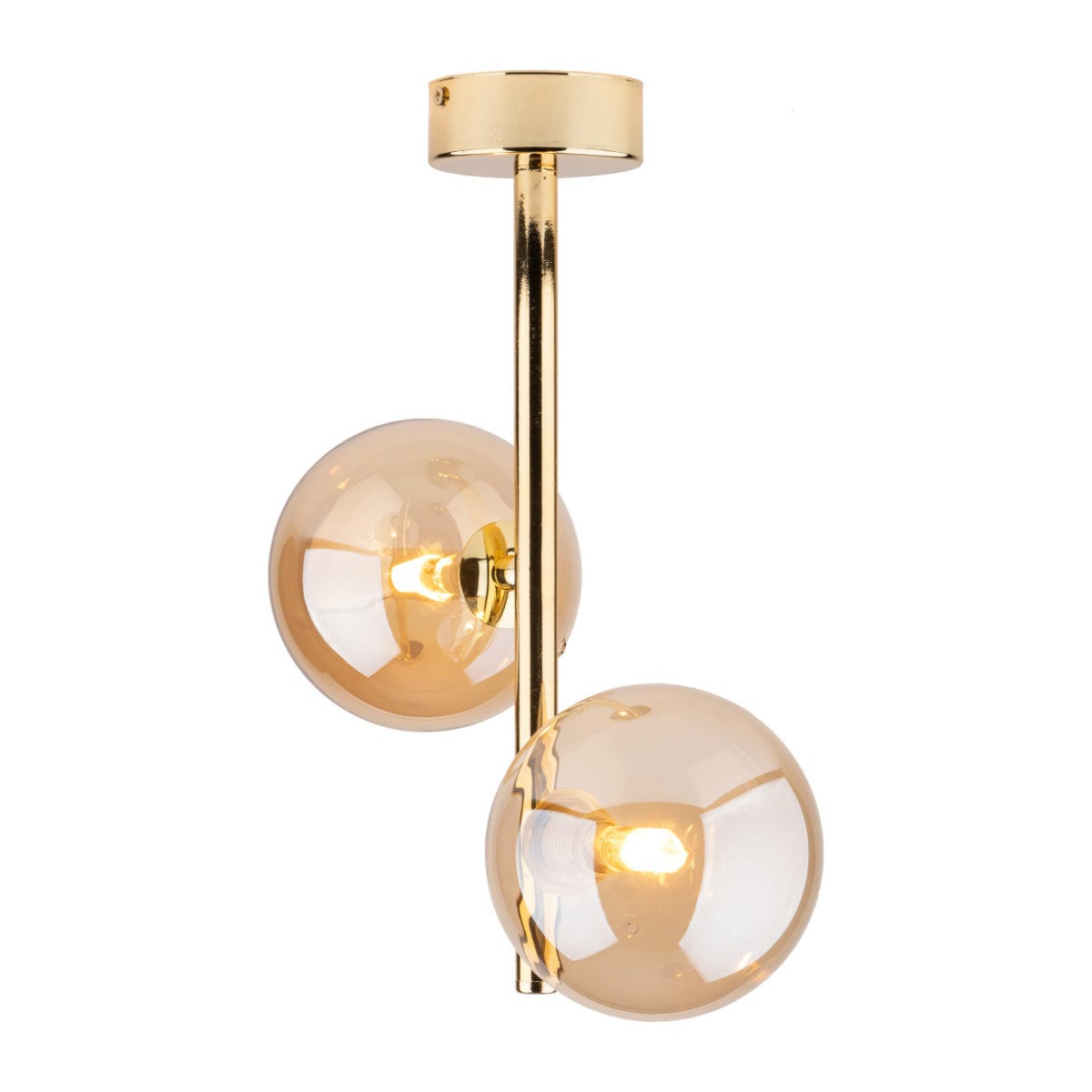Lampa sufitowa wisząca Estera złota 2xG9x6W wym: 34 x 12 x 27 cm metal TK Lighting