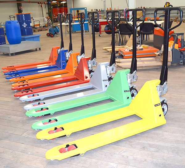 Tire palette manuel couleur vert - Fourches 1150x540mm idéal palette Europe - Capacité 2500kg - Tous secteurs - AC25CBVVERT - 4