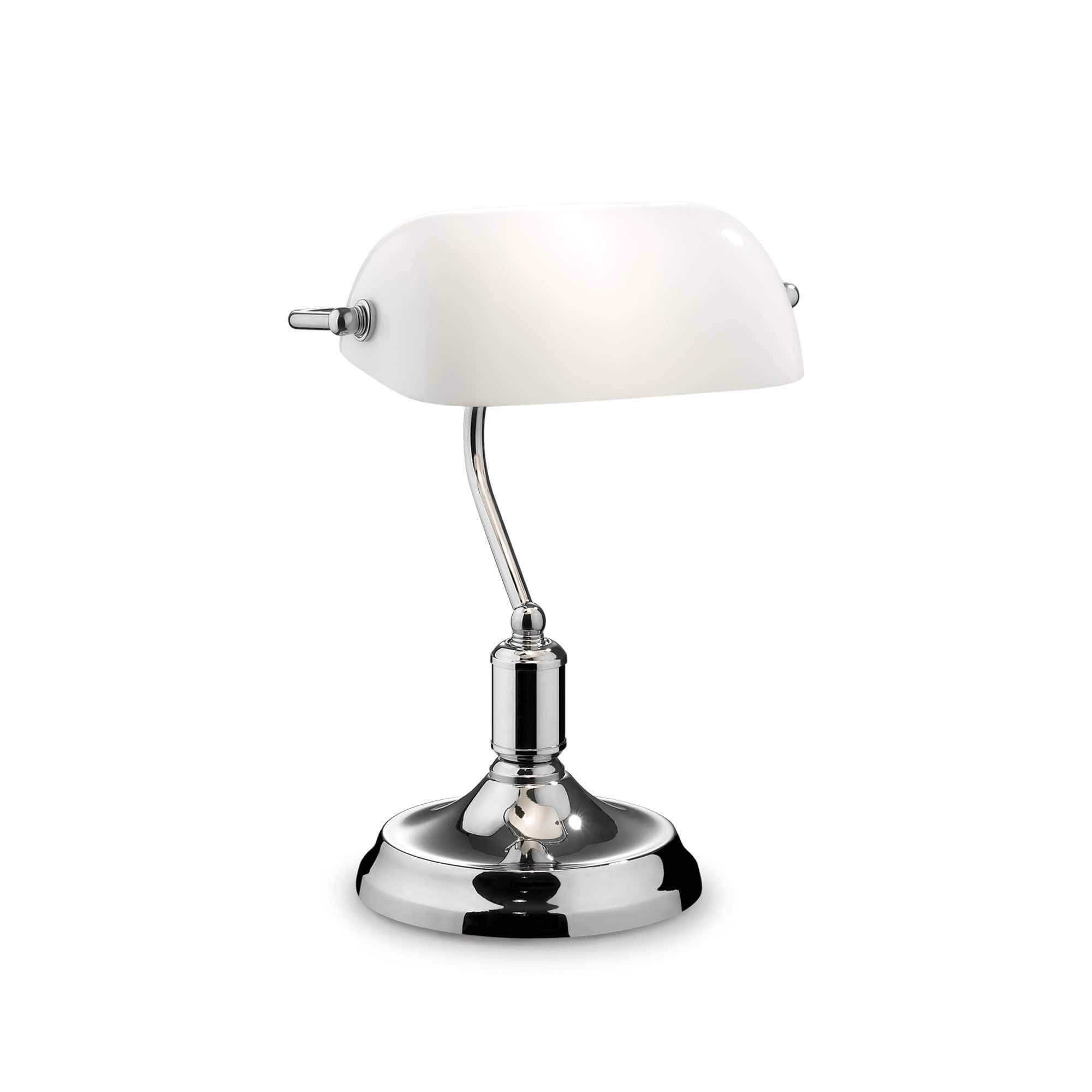 Ideal Lux  Lampe De Table Chrome Lawyer 1 Ampoule , Leroy Merlin