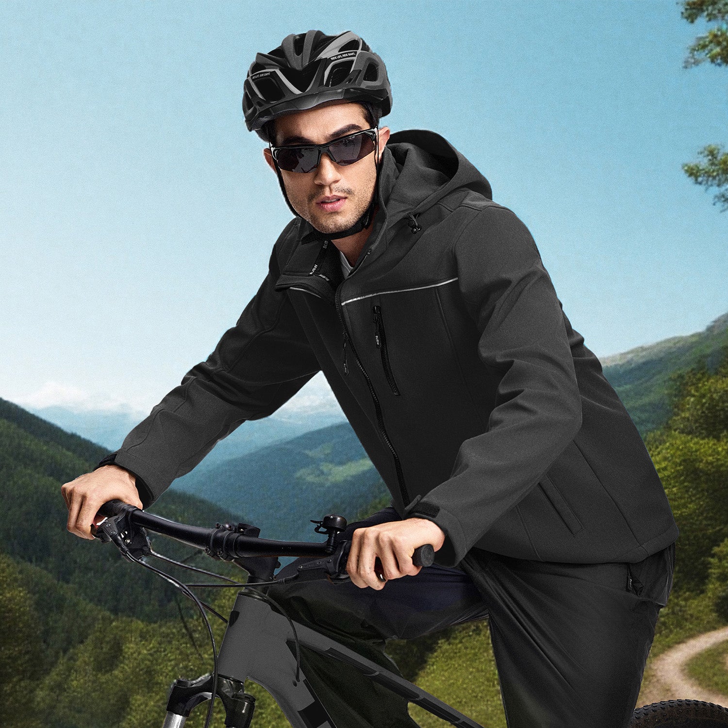 Veste de Travail Homme Blouson & Softshell de Travail - Imperméable, Anti-Vent, Fourré Chaud, Poches Multiples, Capuche Amovible - Noir L - 5