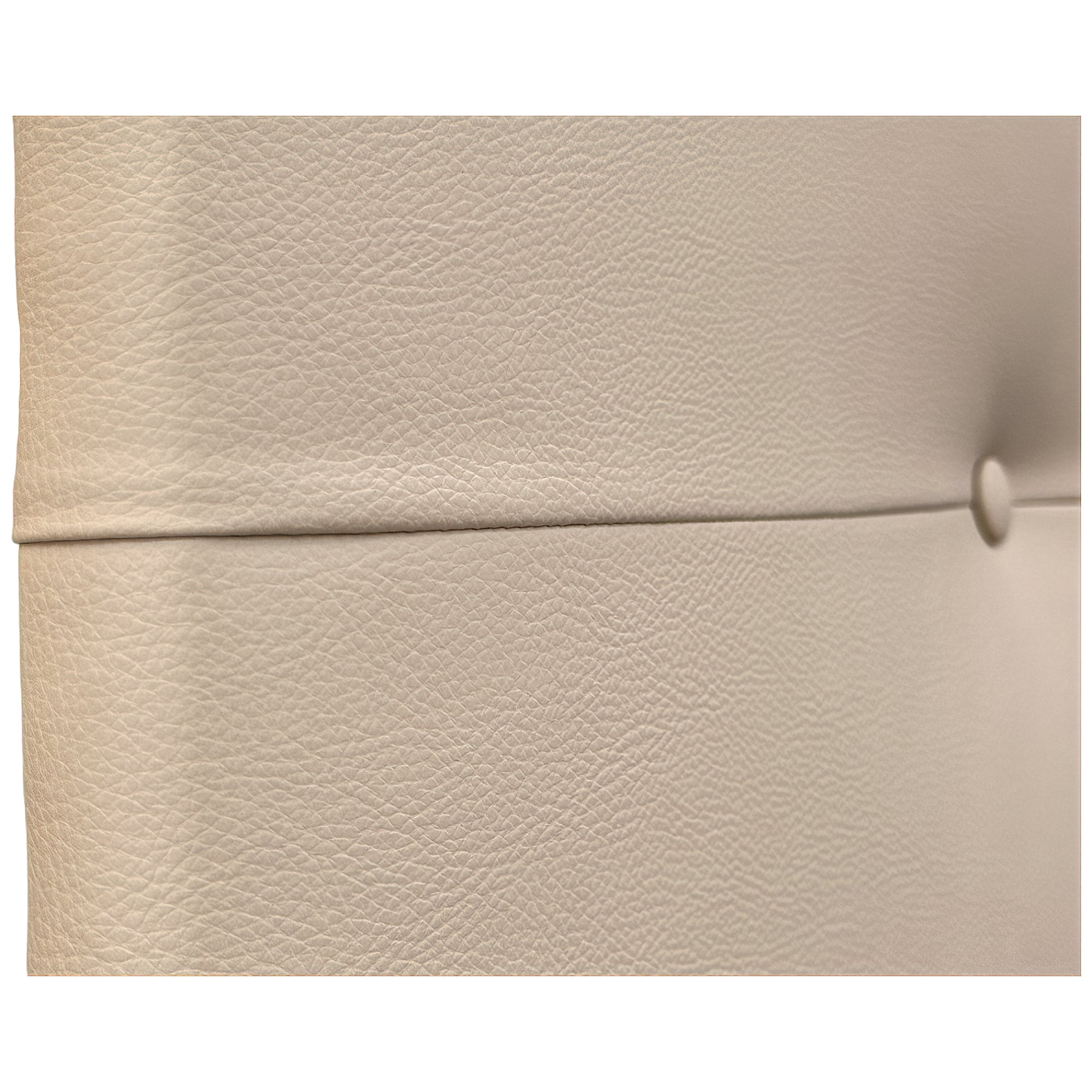 DHOME Cabecero de Polipiel con Botones 90x50cm Camas 80/90 - Beige - 2