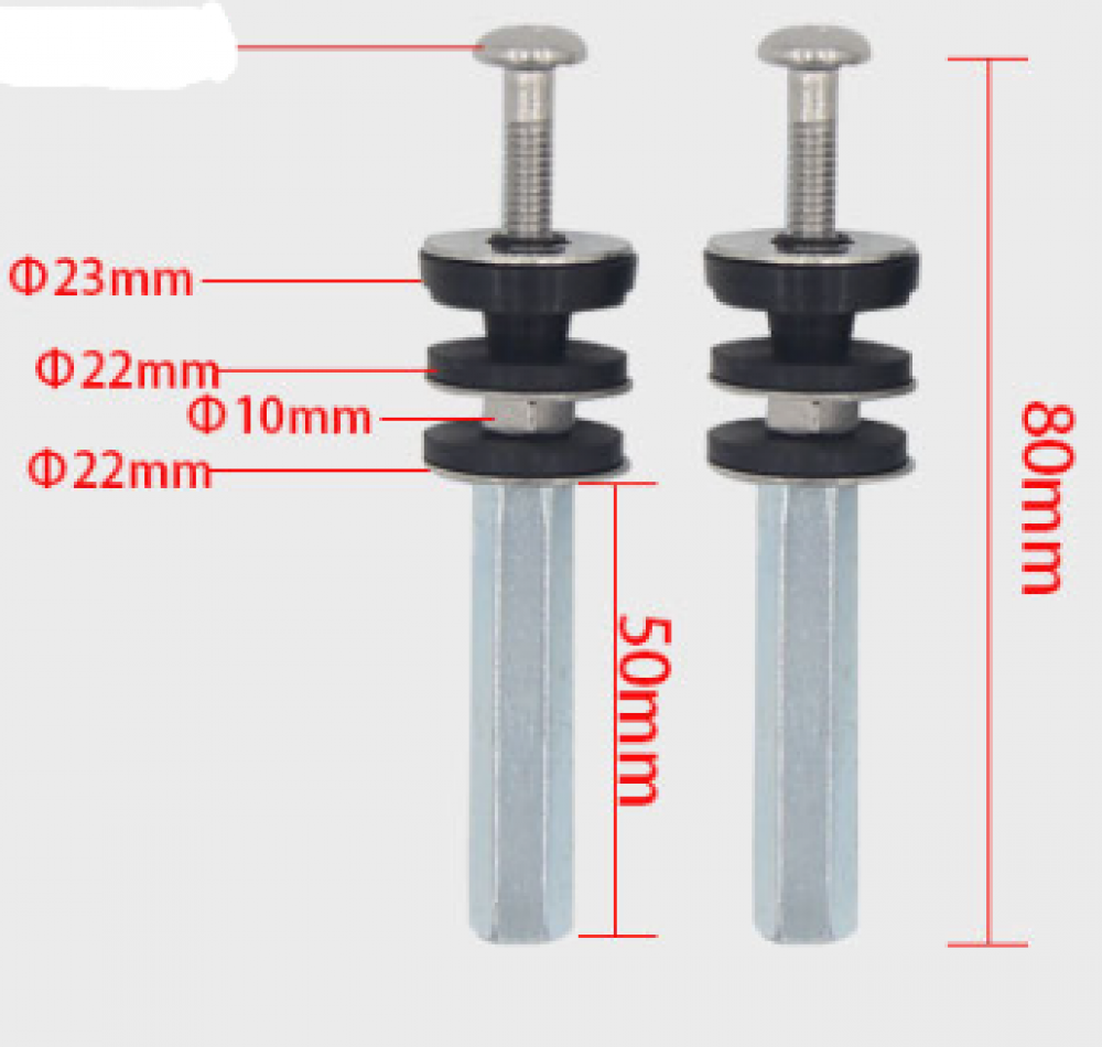 Lot De 2 Boulons De Réservoir De Toilettes En Acier Inoxydable - Kit Fixation Complet