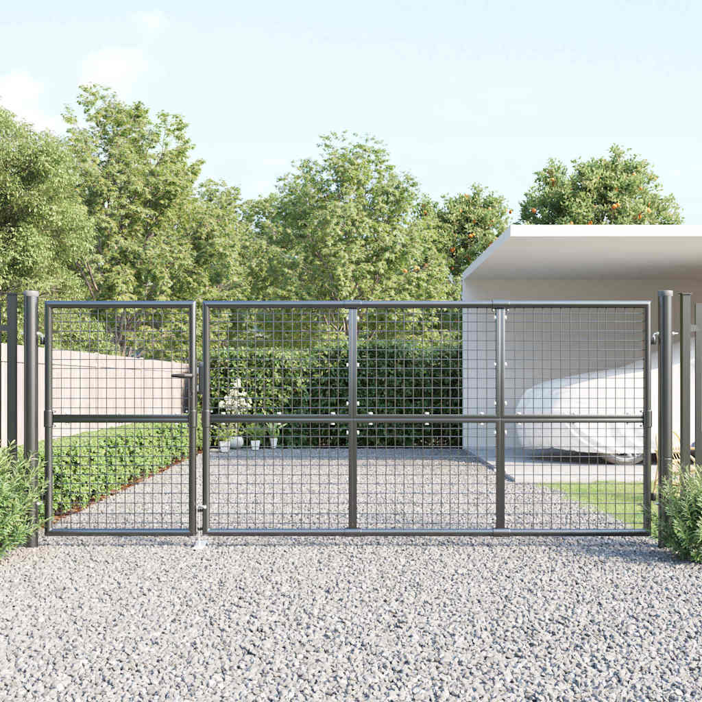 Vidaxl Puerta De Jardín De Malla Color Antracita 350 X 125 Cm Acero Galvanizado , Leroy Merlin