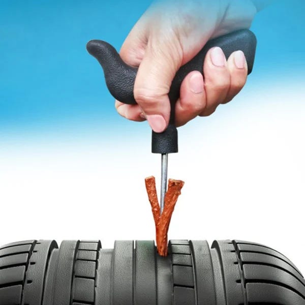 Kit Riparazione Pneumatici - 8 Pezzi Con Strisce E Strumenti Per Forature - Foto 12