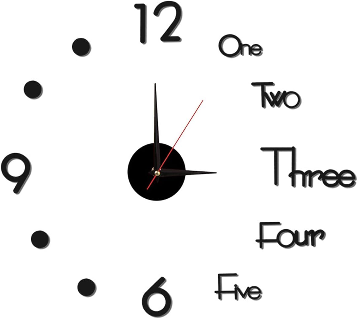 Horloge Murale Moderne DIY – 40 Cm, Miroir 3D, Mouvement Silencieux, Décoration Salon, Chambre, Bureau - 6