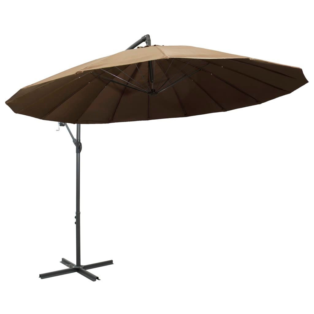 Parasol suspendu Taupe 3 m Mât en aluminium - 3